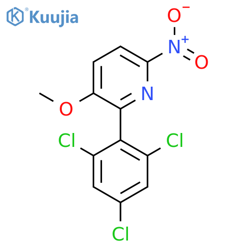 3-Methoxy-6-nitro-2-(2,4,6-trichlorophenyl)pyridine structure