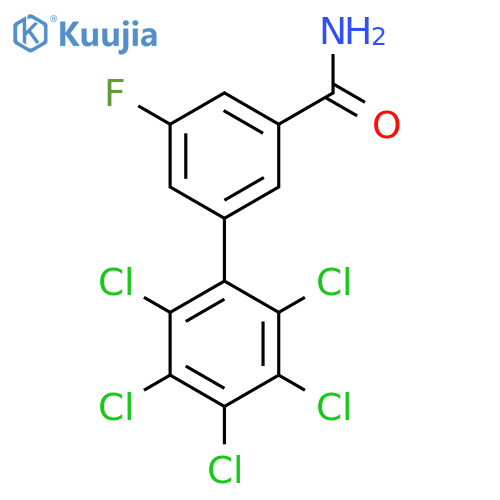 5-Fluoro-2',3',4',5',6'-pentachlorobiphenyl-3-carboxylic acid amide structure