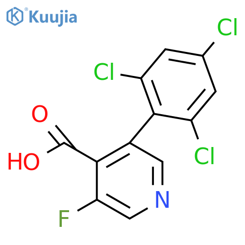 3-Fluoro-5-(2,4,6-trichlorophenyl)isonicotinic acid structure