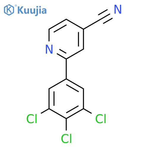 2-(3,4,5-Trichlorophenyl)isonicotinonitrile structure