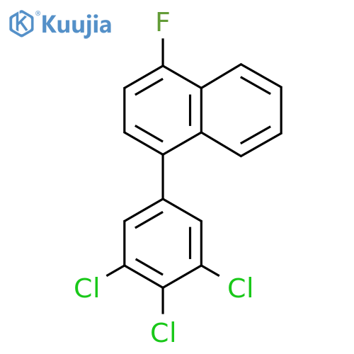 1-Fluoro-4-(3,4,5-trichlorophenyl)naphthalene structure