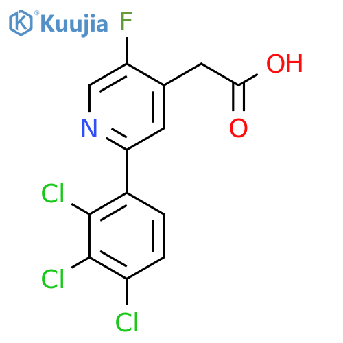 5-Fluoro-2-(2,3,4-trichlorophenyl)pyridine-4-acetic acid structure