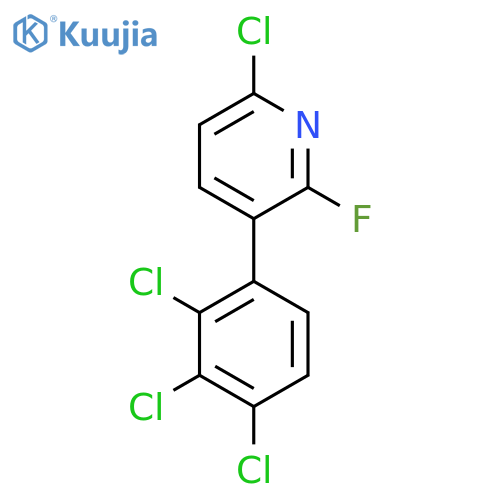 6-Chloro-2-fluoro-3-(2,3,4-trichlorophenyl)pyridine structure