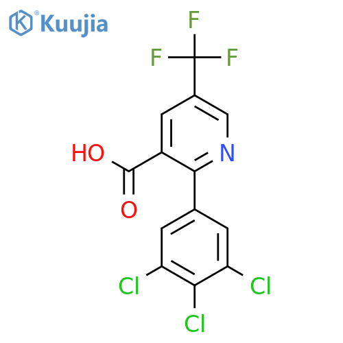 2-(3,4,5-Trichlorophenyl)-5-(trifluoromethyl)nicotinic acid structure