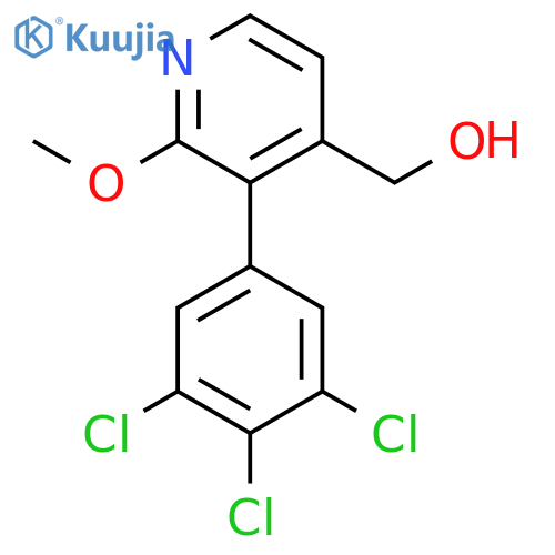 2-Methoxy-3-(3,4,5-trichlorophenyl)pyridine-4-methanol structure