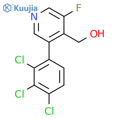 3-Fluoro-5-(2,3,4-trichlorophenyl)pyridine-4-methanol structure