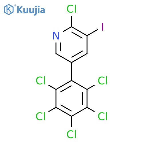 2-Chloro-3-iodo-5-(perchlorophenyl)pyridine structure