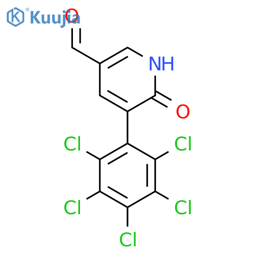 6-Hydroxy-5-(perchlorophenyl)nicotinaldehyde structure
