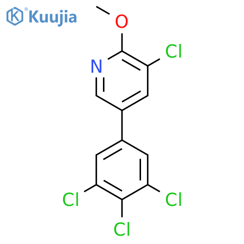 3-Chloro-2-methoxy-5-(3,4,5-trichlorophenyl)pyridine structure