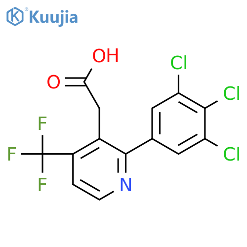 2-(3,4,5-Trichlorophenyl)-4-(trifluoromethyl)pyridine-3-acetic acid structure