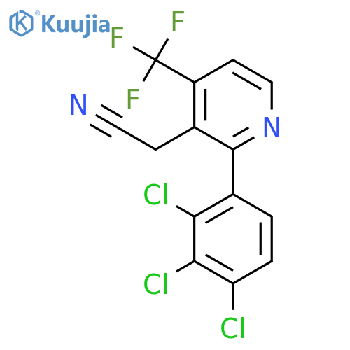 2-(2,3,4-Trichlorophenyl)-4-(trifluoromethyl)pyridine-3-acetonitrile structure