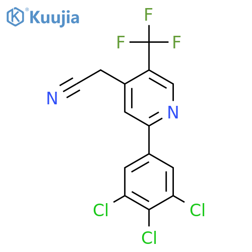 2-(3,4,5-Trichlorophenyl)-5-(trifluoromethyl)pyridine-4-acetonitrile structure