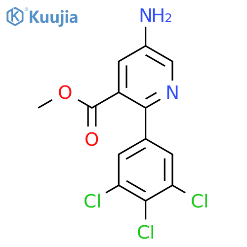 Methyl 5-amino-2-(3,4,5-trichlorophenyl)nicotinate structure