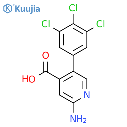 2-Amino-5-(3,4,5-trichlorophenyl)isonicotinic acid structure