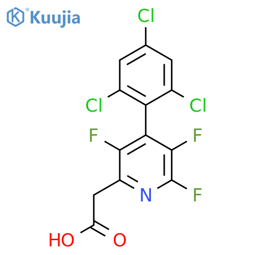 4-(2,4,6-Trichlorophenyl)-3,5,6-trifluoropyridine-2-acetic acid structure