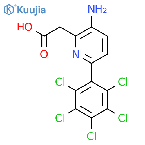 3-Amino-6-(perchlorophenyl)pyridine-2-acetic acid structure