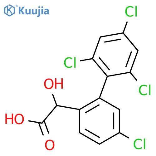 Hydroxy-(5,2',4',6'-tetrachlorobiphenyl-2-yl)-acetic acid structure