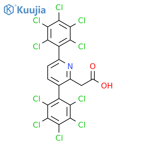 3,6-Bis(perchlorophenyl)pyridine-2-acetic acid structure