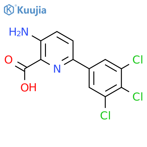 3-Amino-6-(3,4,5-trichlorophenyl)picolinic acid structure