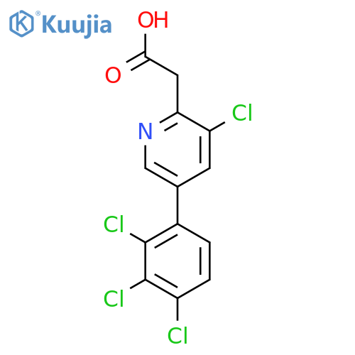 3-Chloro-5-(2,3,4-trichlorophenyl)pyridine-2-acetic acid structure