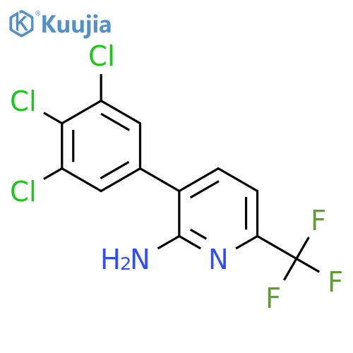 2-Amino-3-(3,4,5-trichlorophenyl)-6-(trifluoromethyl)pyridine structure