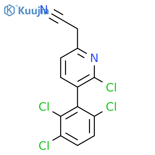 2-Chloro-3-(2,3,6-trichlorophenyl)pyridine-6-acetonitrile structure