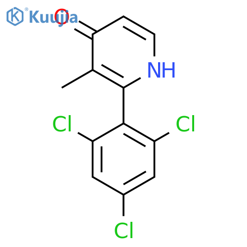 4-Hydroxy-3-methyl-2-(2,4,6-trichlorophenyl)pyridine structure