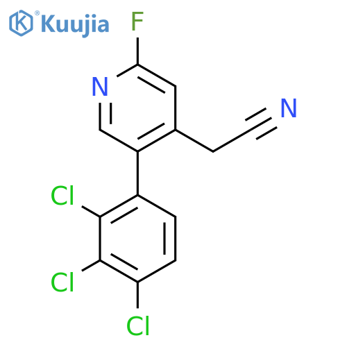 2-Fluoro-5-(2,3,4-trichlorophenyl)pyridine-4-acetonitrile structure