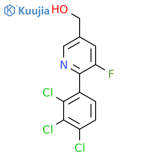 3-Fluoro-2-(2,3,4-trichlorophenyl)pyridine-5-methanol structure