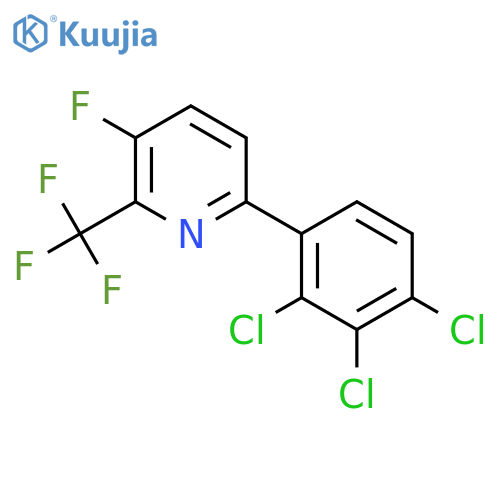 3-Fluoro-6-(2,3,4-trichlorophenyl)-2-(trifluoromethyl)pyridine structure