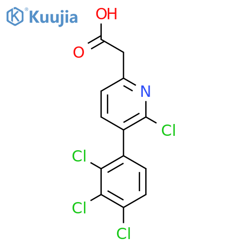 2-Chloro-3-(2,3,4-trichlorophenyl)pyridine-6-acetic acid structure