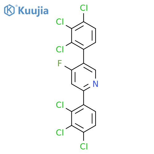 2,5-Bis(2,3,4-trichlorophenyl)-4-fluoropyridine structure