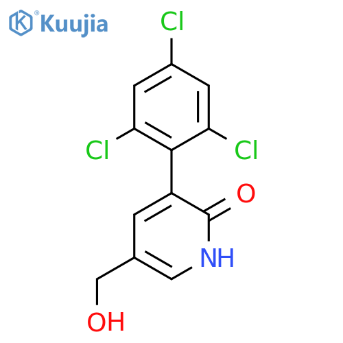 2-Hydroxy-3-(2,4,6-trichlorophenyl)pyridine-5-methanol structure