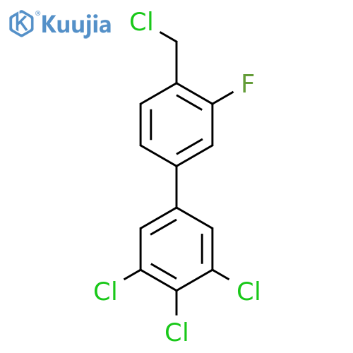 4'-(Chloromethyl)-3'-fluoro-3,4,5-trichlorobiphenyl structure
