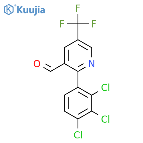 2-(2,3,4-Trichlorophenyl)-5-(trifluoromethyl)nicotinaldehyde structure