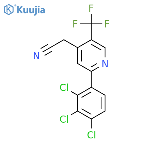 2-(2,3,4-Trichlorophenyl)-5-(trifluoromethyl)pyridine-4-acetonitrile structure