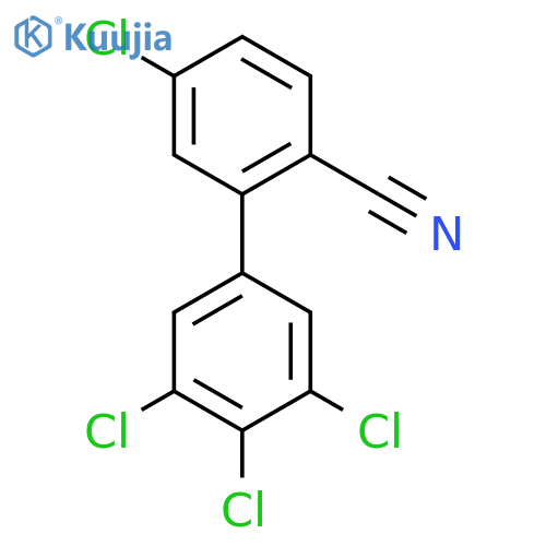 5,3',4',5'-Tetrachlorobiphenyl-2-carbonitrile structure