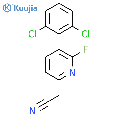 3-(2,6-Dichlorophenyl)-2-fluoropyridine-6-acetonitrile structure