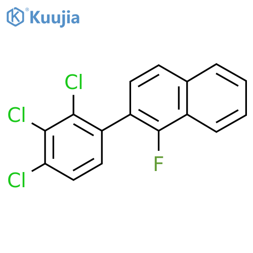 1-Fluoro-2-(2,3,4-trichlorophenyl)naphthalene structure