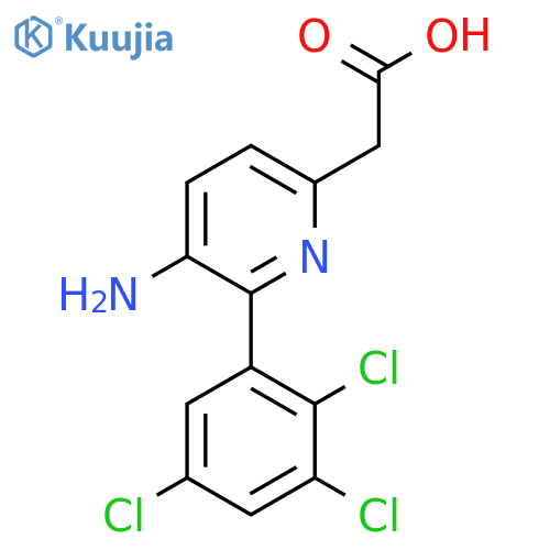 3-Amino-2-(2,3,5-trichlorophenyl)pyridine-6-acetic acid structure