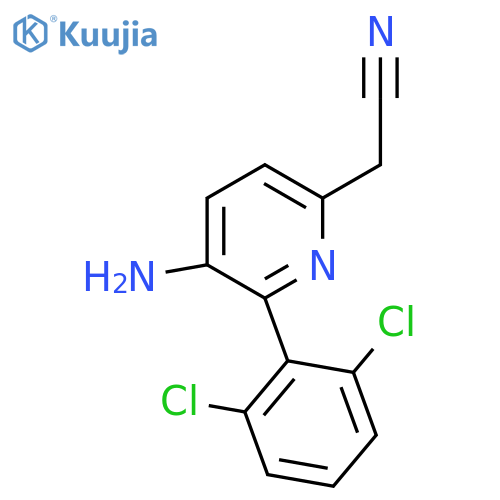 3-Amino-2-(2,6-dichlorophenyl)pyridine-6-acetonitrile structure