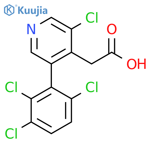 3-Chloro-5-(2,3,6-trichlorophenyl)pyridine-4-acetic acid structure