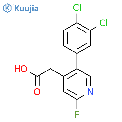 5-(3,4-Dichlorophenyl)-2-fluoropyridine-4-acetic acid structure