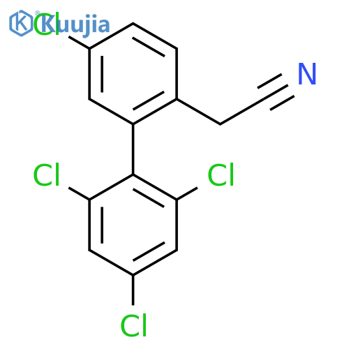 5,2',4',6'-Tetrachlorobiphenyl-2-acetonitrile structure