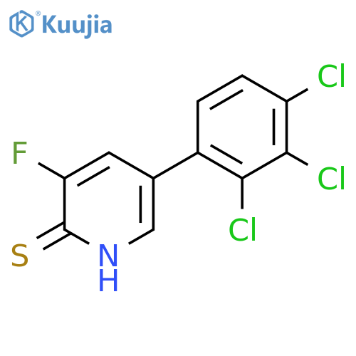 3-Fluoro-2-mercapto-5-(2,3,4-trichlorophenyl)pyridine structure