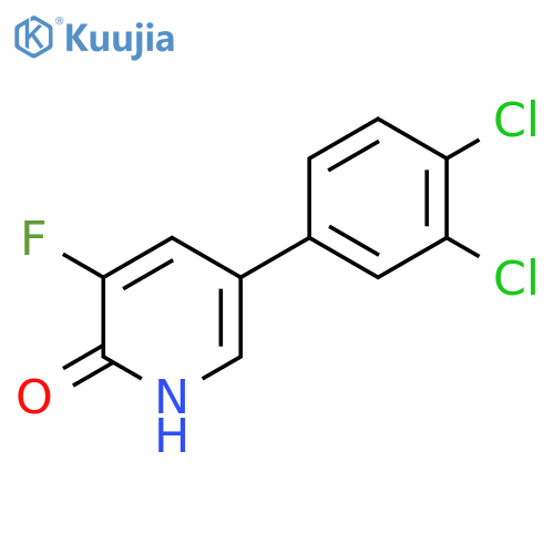 5-(3,4-Dichlorophenyl)-3-fluoro-2-hydroxypyridine structure