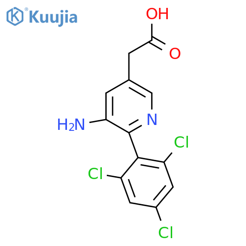 3-Amino-2-(2,4,6-trichlorophenyl)pyridine-5-acetic acid structure