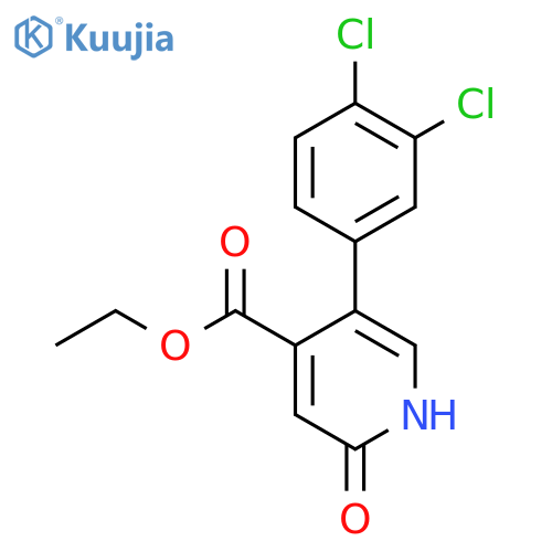 Ethyl 5-(3,4-dichlorophenyl)-2-hydroxyisonicotinate structure