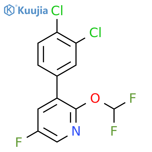 3-(3,4-Dichlorophenyl)-2-(difluoromethoxy)-5-fluoropyridine structure