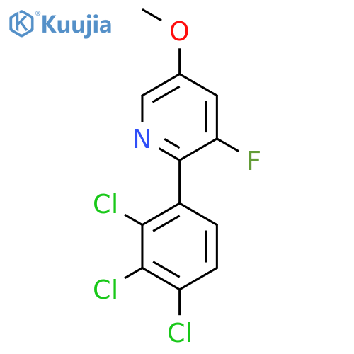 3-Fluoro-5-methoxy-2-(2,3,4-trichlorophenyl)pyridine structure